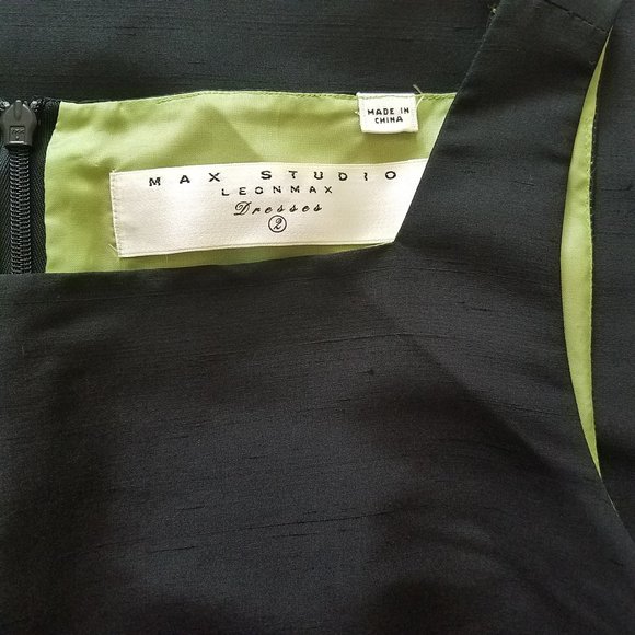 Max Studio Sz 2 Embellished Raw Silk Sheath Dress - Picture 3 of 5